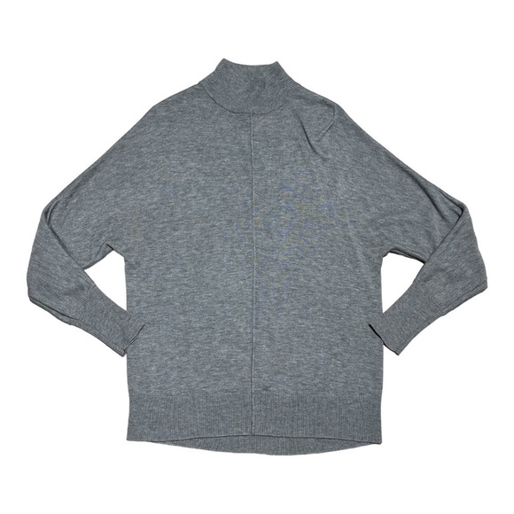 Magaschoni Grey Dolman Sleeves Lightweight Pullover Turtle Neck Sweater … - Picture 3 of 6